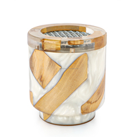 Design moderne Mini brûleur d'encens Bukhoor en bois avec motif cascade pour les cadeaux de mariage et la combustion d'arômes/Bakhoor
