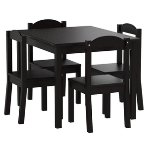 ชุดโต๊ะอาหารไม้เนื้อแข็ง4เก้าอี้สำหรับเด็กสำหรับโรงเรียน preschools daycares ห้องนั่งเล่น - Product Image 4