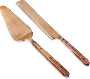 Modern <b>Cake</b> Serving Kit Metal Knife and Server Stainless Steel <b>Slice</b> Server Wedding Event Tools - Product Image 5