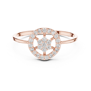 Anillo solitario minimalista de oro amarillo macizo de 14k con diamante talla redonda para mujer, ideal para compromiso o regalo de boda. - Product Image 6