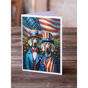 การ์ดอวยพร A7 Weimaraner แบบอเมริกันทั้งหมดแพ็คการ์ดเปล่าแปลกๆ8ใบพร้อมซองจดหมายขนาด5x7 - Product Image 2