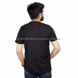 T-shirts surdimensionnés pour hommes, logo personnalisé, broderie 3D, longueur courte, uni, lourd, épaules tombantes - Product Image 6