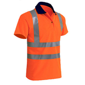 Polo Shirts Long Sleeve T-Shirts Safety Reflective Tape Workwear Construction High Visibility Durable Work T-shirts Men Women - Product Image 5