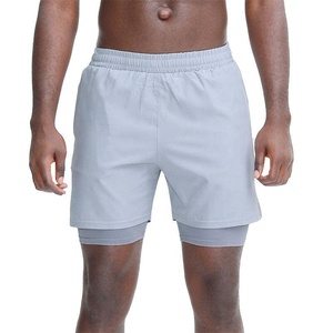 Shorts de sport pour homme, 100% polyester, séchage rapide, respirant, pour entraînement, course à pied, athlètes, avec poche zippée. - Product Image 1