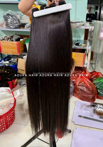 20 % de réduction sur les extensions de cheveux naturels vietnamiens lisses, double trame, noir naturel, soyeux, en gros - Product Image 4