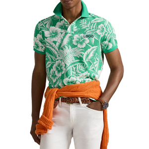 Camisa de malla tropical prémium personalizada para hombre, corte clásico, estampada, transpirable, de secado rápido, manga corta, informal, de punto, de peso medio - Product Image 4