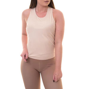 Camisetas sin mangas tejidas para mujer con logo frontal, estilo casual, poliéster/algodón, de secado rápido, transpirables, fabricadas en fábrica, populares, las mejores en stock disponible. - Product Image 3