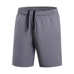 Shorts de baseball pour hommes en coton et polyester, personnalisables, motif uni, séchage rapide, taille élastique, qualité supérieure, teinture unie - Product Image 1