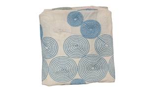 Tissu en coton blanc respirant tissé à motif spirale circulaire bleu et blanc pour vêtements de mode pour filles - Vente en gros - Offre spéciale - Product Image 4