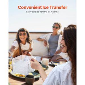 Fabbricatore di Ghiaccio a Pepite per Cucina Commerciale, 37 libbre/24 ore, in Acciaio Inossidabile, con Funzione Autopulente e Paletta per Ghiaccio Masticabile - Product Image 2