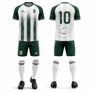 Conjunto de Camisetas de Fútbol Personalizadas al por Mayor para Hombre, Blancas y Negras, Sublimadas, de Manga Corta, que Absorben la Humedad, para Todas las Temporadas, Uniforme de Equipo para Adultos - Product Image 2