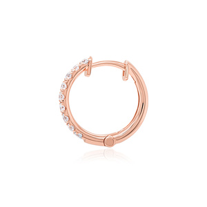 Pendientes de Aro Huggie de Oro de 14K con Diamantes Cultivados en Laboratorio de 0.42 CT, Corte Brillante, Chapados en Rodio, Joyería Fina de Lujo Certificada por IGI, Venta al Por Mayor - Product Image 4