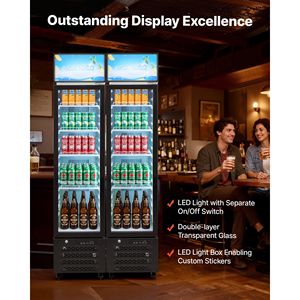 Réfrigérateur commercial vertical vitré pour boissons 7,5 pi³ avec vitrine - Product Image 5
