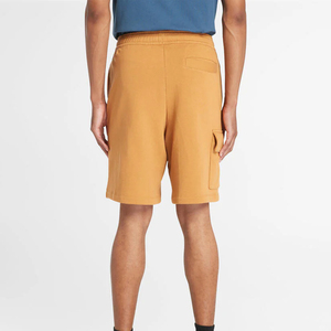 Shorts de sport en coton personnalisés pour hommes, style décontracté, en tissu éponge, taille mi-haute, motif uni, vente en gros - Product Image 4