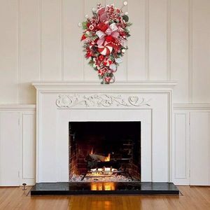 Guirlandes de Noël en forme de couronne de bonbons pour la décoration de la maison, à suspendre au mur, décoration de porte d'entrée, ornement de Noël - Product Image 4