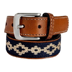 Sangles personnalisées en cuir pleine fleur de vache avec boucle en laiton doré, argenté ou chromé, écologiques, pour vêtements, largeur 1,5-3,5 pouces - Product Image 1