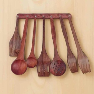 Cuchara de servir de madera chapada en oro con mango largo para té, café, postres y sopas, ideal para regalos. - Product Image 6