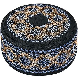 Nuevo Diseño, Gorras Musulmanas con Bordado Personalizado, Gorros Islámicos con Estampado Árabe Turco, Gorros de Oración Musulmanes Casuales para Hombres - Product Image 1