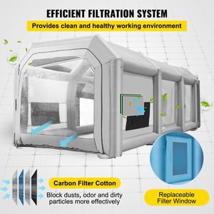 Cabina di Verniciatura Gonfiabile 39.4x16.4x13.1 ft con 2 Potenti Soffiatori e Sistema di Illuminazione LED con Filtro Aria per Essiccazione - Product Image 5