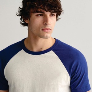 Camiseta de Hombre con Diseño Moderno, Lavada, Casual, con Hombros Caídos, Cuello a Rayas, Sostenible, Suave, Antiencogimiento, Color Personalizado, Venta al Por Mayor - Product Image 5