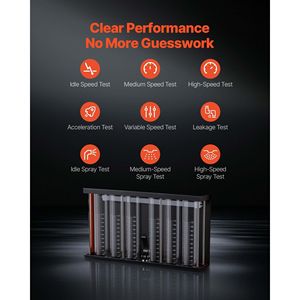 Máquina Limpiadora Ultrasónica Comercial Ajustable de 12V/70V/120V con 9 Modos de Prueba, Probador de Inyectores de Combustible para Motores de 6 Cilindros EFI/FSI/GD - Product Image 5