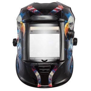 Casco per saldatura auto-oscurante con 4 sensori ad arco, 10x8 cm, a colori reali, alimentato a energia solare, maschera per saldatore con gradazione di oscuramento ampia 1/1/1/1 - Product Image 1