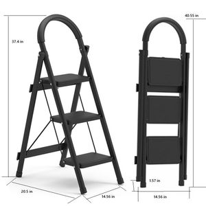 Portable Lightweight Folding <b>Step</b> <b>Stool</b> with Wide Anti-Slip Pedal for Ladders & Scaffoldings - Product Image 6