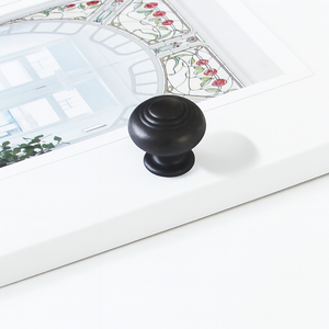 Premium Quality Zinc Alloy Matte <b>Black</b> Round <b>Knob</b> Antique Cabinet Drawer Handle for Kitchen Dining Bathroom Nightstands - Product Image 4