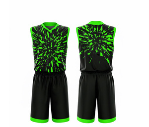 Ensemble d'uniformes de basketball personnalisés avec logo, sublimation intégrale, fournisseur de vêtements de sport en polyester respirant et à séchage rapide pour hommes et femmes - Product Image 6