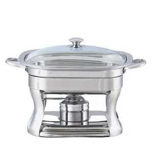 Premium Textured Gold Chafing <b>Dish</b> with High Dome Lid and Hanging <b>Stand</b> Portable Stainless Steel Food Warmer for Banquets - Product Image 2