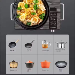 Cuisinière électrique infrarouge simple SKD, compatible avec toutes les casseroles, four à ondes lumineuses intelligent multifonctionnel, bouton numérique, 3500W, 10 niveaux de puissance - Product Image 3