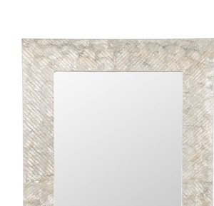 Miroir mural rond sur mesure, fabriqué à la main, mosaïque de coquillages foncés, pour salon de luxe, miroir en nacre. - Product Image 3