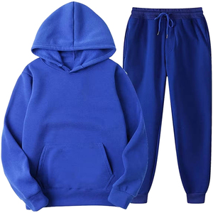 Ensemble sweat à capuche et pantalon de jogging pour femme, 100 % coton écologique, fermeture demi-zip, poches latérales, manches longues, coupe ample, couleur unie - Product Image 4