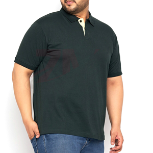 Polo pour hommes personnalisé OEM à manches courtes, grande taille, en coton respirant, avec impression sérigraphiée, motif uni, coupe oversize - Product Image 3