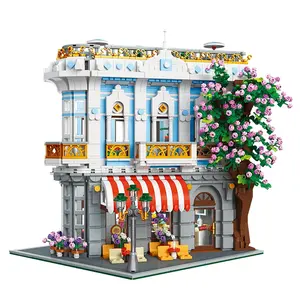 Set de Bloques de Construcción MOC, Restaurante Romántico Sakura, Arquitectura Europea, Tienda de Flores de Cerezo, Juguetes para Niños, Regalo de Cumpleaños y Festividades - Product Image 1