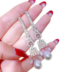 New 925 Precision 11-10mm Akoya Freshwater <b>Pearl</b> <b>Earrings</b> Fine Dangle Versatile Commuting Gift Natural Strong Light New - Product Image 5