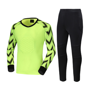 Uniformes de gardien de but multicolores Impression par sublimation de logo personnalisé 100% polyester Service OEM personnalisé de haute qualité raisonnable - Product Image 1