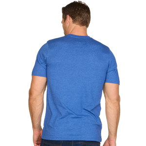 T-shirt en lin vert foncé à col rond pour homme avec logo personnalisé - Product Image 5