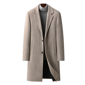 SIRIUS SPORTS Abrigo Largo de Invierno para Hombre, Talla Grande, Negro, Doble Botonadura, 60% Plumón, Cuello Vuelto Estándar - Product Image 1