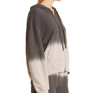 Sudaderas con capucha y cremallera de manga larga para mujer, ropa exterior informal, ropa urbana ligera, proveedor de etiquetas privadas personalizadas, sudaderas con capucha y cremallera de moda para mujer - Product Image 2