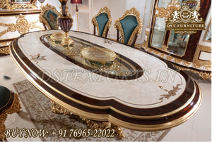 Classical Luxury Dining Room Furniture Set Luxury Carved Royal Villa Dining Room Furniture Set Hand Carved Luxury Dining Room - Product Image 2