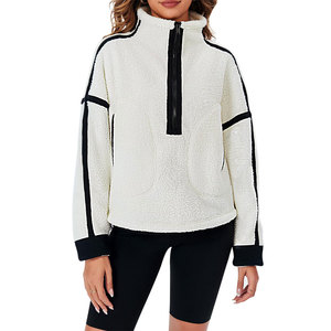 Sweat-shirt en polaire sherpa pour femme, décontracté, hiver, avec logo sur le devant, chaud et confortable, idéal pour se détendre - Product Image 3