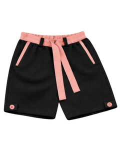 Ensemble décontracté d'été pour homme : débardeur noir sans manches et short en coton avec bordure rose et cordon de serrage – Tenue deux pièces style streetwear - Product Image 5