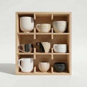 Handcrafted Wooden Coffee Cup Holder Mug Tree Rack for Home Decoration Factory Direct Wooden Mug Stand Cup Rack Holder <b>Kitchen</b> - Product Image 4