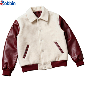 Chaqueta de Béisbol de Invierno Estilo Urbano para Hombre, Chaqueta Varsity con Bordado, Mangas de Cuero PU, Chaqueta Varsity Personalizada de Alta Calidad - Product Image 3
