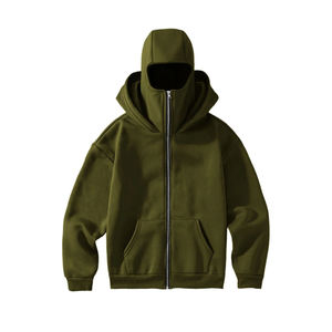 Sudadera con Capucha Ninja Unisex Personalizada, Sudadera de Forro Polar para Invierno, Capucha con Máscara Facial, Bolsillo Tipo Canguro, Transpirable, Ecológica, 430 g, Lana/Viscosa - Product Image 3