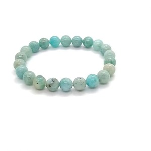 Pulsera de Apatita Azul de 8mm con Cuentas Redondas, Elástica, Pulida, Joyería de Piedras Preciosas, Accesorio de Cristal Ecológico Feng Shui - Product Image 1