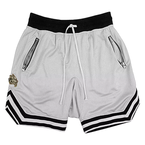 Shorts en maille pour hommes, unis, décontractés, écologiques, respirants, infroissables, séchage rapide, logo personnalisé sérigraphié, faible MOQ, 100 % polyester - Product Image 4