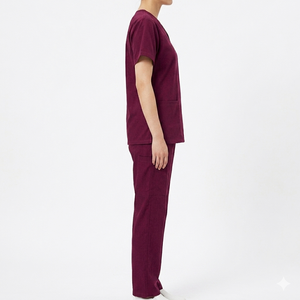 Unisex Premium Woven Jersey Needle-Detectable Matte <b>Scrub</b> <b>Sets</b> for Hospital Use - Product Image 1