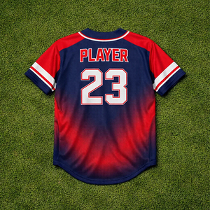 ชุดยูนิฟอร์มเบสบอลผู้ชาย แขนสั้น ผลิตในปากีสถาน ผ้าโพลีเอสเตอร์ 100% ระบายอากาศได้ดี แห้งเร็ว รับผลิตแบบ OEM จากโรงงาน - Product Image 3